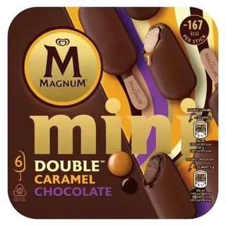 Mini Bombón Helado Double Caramel Chocolate Magnum 6 Ud.