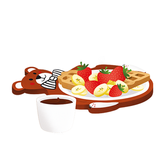 Mini Fondue z truskawkami, bananami, gofrem i czekotubką klasyczną