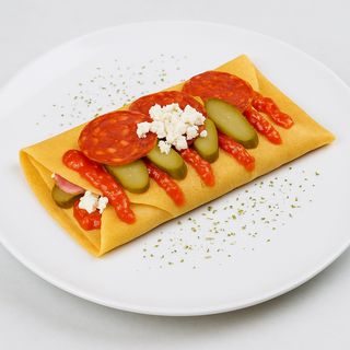 Slana palačinka šunka, sir, mex umak