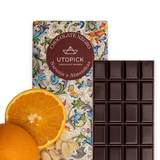 Tableta De Chocolate 70% Cacao Con Naranja Y Almendras 