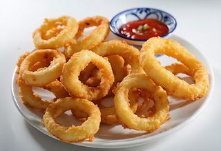 Breaded onion rings