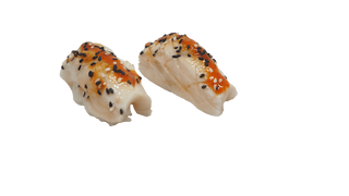 UA10B Nigiri Braseado Peixe-Manteiga Molho Agridoce Picante, Sementes Sésamo