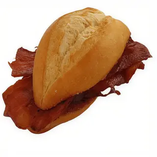 Bocadillo de beicon a la brasa