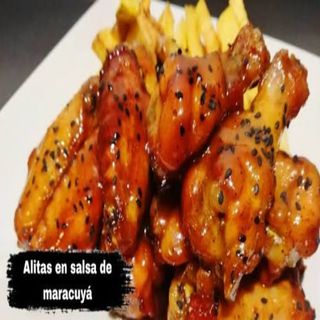 Alitas bbq de maracuyá 