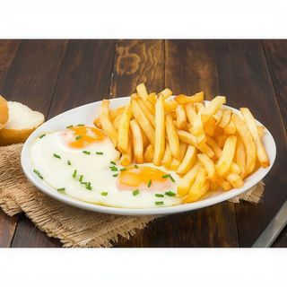 Huevo Frito Con Patatas Fritas