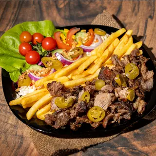 Kebab zestaw na talerzu