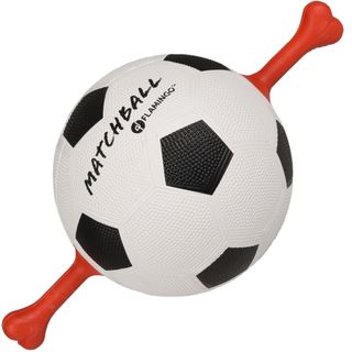FLAMINGO Igračka za pse Lopta Fudbal ActionBall sa ručkama, gumena 19cm (KOD FLA5345890)