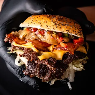 Hamburguesa Smash con Queso y Bacon
