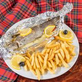 კალმახი შემწვარი ფოლგაში