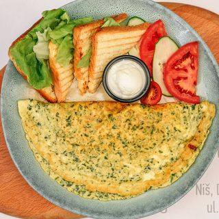 Omlet sa sirom i spanaćem