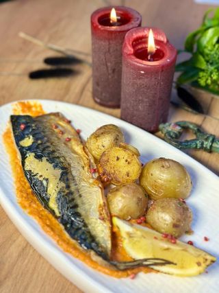 Скумбрія з картоплею