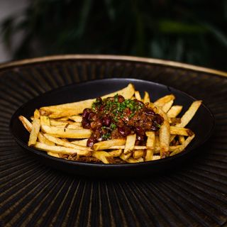 Batatas Fritas Caseira e Chilli de Carne