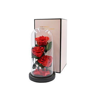 Луксозна вечна роза в стъкленица Beauty Roses, Червен