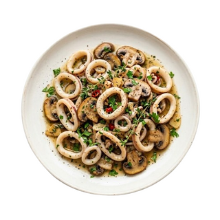 Calamares Con Champiñones