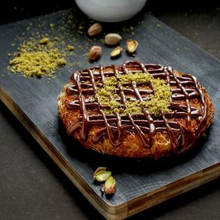 Konafa Topped With Nutella