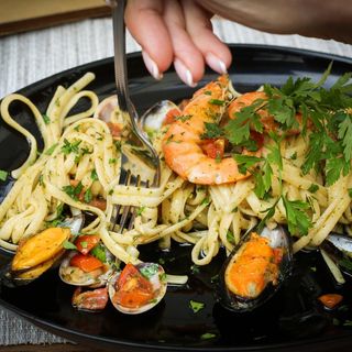 Pasta frutti di mare / Pasta fruto de mar