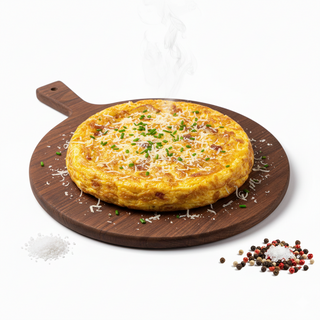 Omlette con parmigiano, patate e cipole