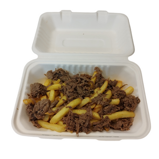 Frytki z szarpaną wołowiną