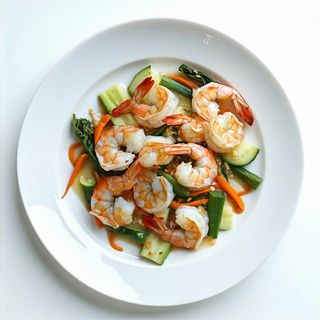 Gamberetti con verdure