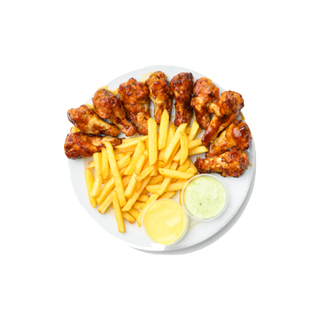 ALITAS DE POLLO con PAPAS