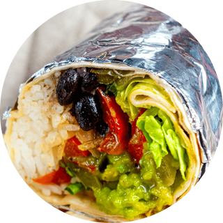 Burrito vegan XXL verduras y guacamole