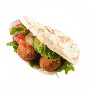 Doner Kebab Vegetal Con Queso Y Patatas Dentro