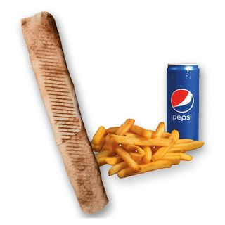 Rollo Kebab Amerykańskie (mega), frytki, Pepsi 0.33l
