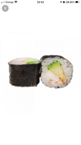 Hosomaki de langostinos y aguacate (8 uds.)