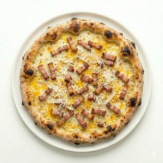 Pizza Carbonara Sin Tomate Ni Nata (33 Cm.)
