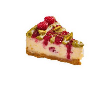 Tarta de frambuesa y pistacho