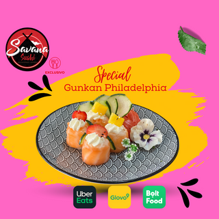 Gunkan Salmão Philadelphia 4 Unidade