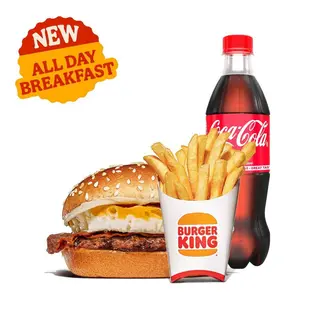 Egg and Beef Burger Large Meal