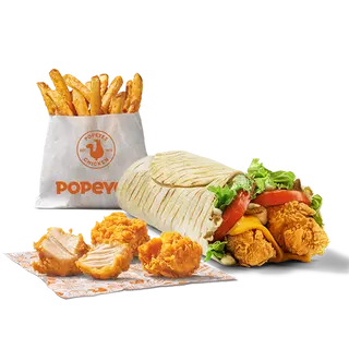 The Deluxe Wrap + 3 Nuggets + Cajun Fries