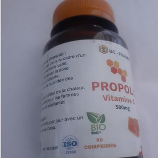 Bc Propolis 500mg+vitamine C 80cpالبروبوليس بفوائده المناعيةومفعوله المنقي