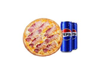 Nacho Bacon pizza XL (42cm) + dve limenke Pepsi