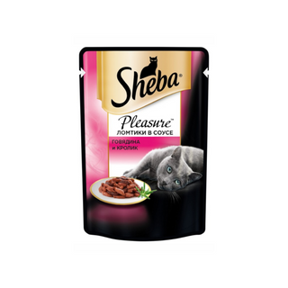товары для животных Sheba Шеба Плежер говядина, кролик пауч 85гр  5000159438674