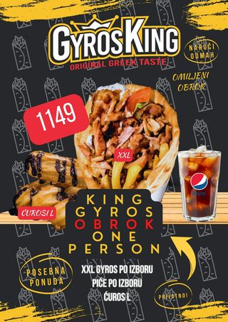 AKCIJA - King Gyros obrok