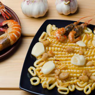 Peperoncino E Gamberi Con Pasta Rellena