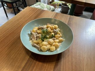 Biftek gorgonzola njoke