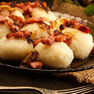 Галушки з печінкою