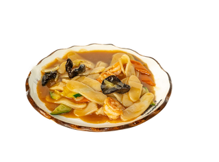 64. Gnocchi di riso con gamberi