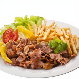 Kebab frango no prato