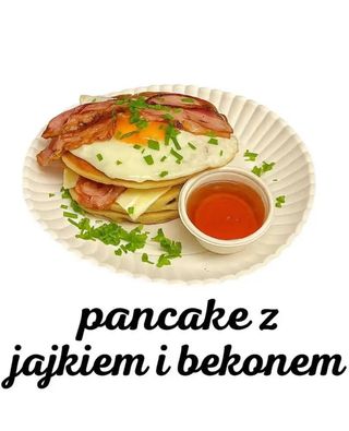 pancake  z jajkiem I boczkem