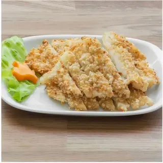Frango frito com Amêndoim
