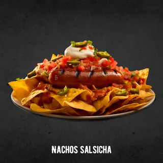 Nachos de Salsicha Grelhada
