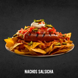 Nachos de Salsicha Grelhada