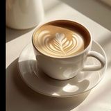 Café con leche caliente