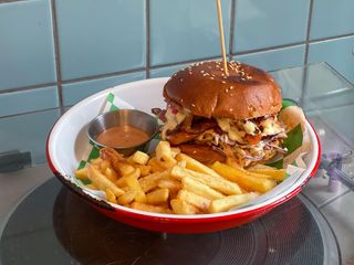 ბარბექიუ  სოკოს ბურგერი