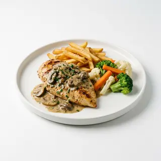Pechuga con salsa champiñones