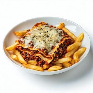 Salchipapas With Bolognese